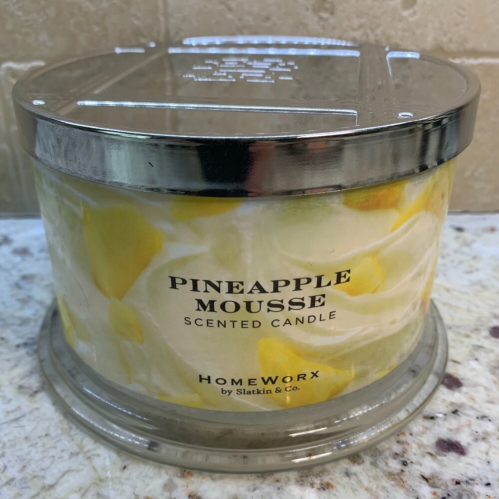 HomeWorx by Harry Slatkin Pineapple Mousse Scented 4-Wick Candle 18oz
